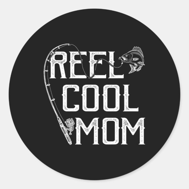 Adesivo Fishing Lover Gift Reel Cool Mom Fisher Price Lovi (Frente)