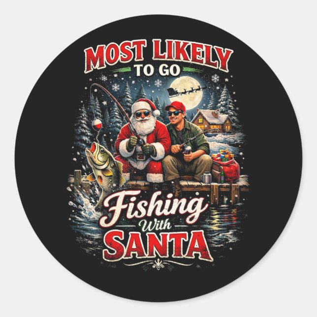 Adesivo Fishing with Santa (Frente)