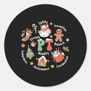 Adesivo Fisioterapia Pt Esquadrão do Papai Noel Natal Fisi
