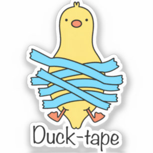 Adesivo Fita adesiva de pato engraçado Pun Cute Pato Fita