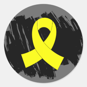 Adesivo Fita amarela do Sarcoma com Scribble