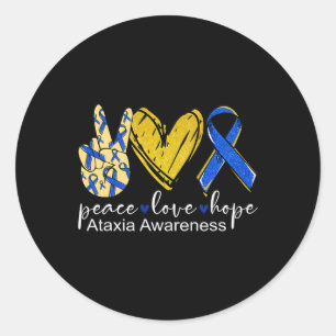 Adesivo Fita Azul Conscientização Ataxia Paz Amor Esperanç