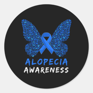Adesivo Fita Azul do Mês de Conscientização da Alopecia Ar