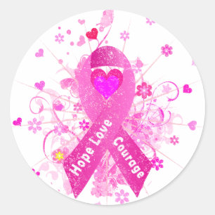 Adesivo Fita cor-de-rosa do cancro da mama