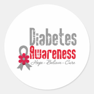 Adesivo Fita da flor da consciência do diabetes