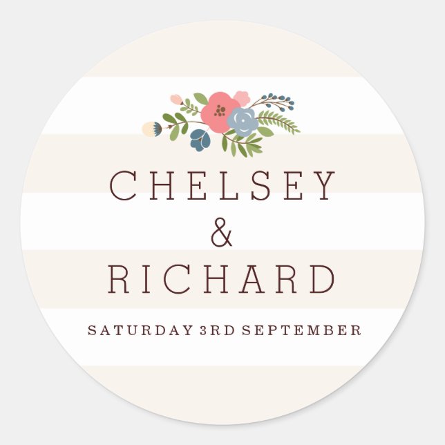 Adesivo Fita de Casamento - Vinheta Rosa (Frente)