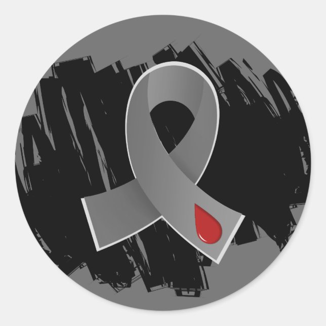 Adesivo Fita De Cinza De Diabetes Juvenil Com Escribble (Frente)