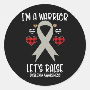 Adesivo Fita de consciência Eu sou o guerreiro Vamos aumen