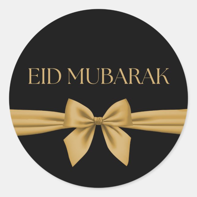 Adesivo Fita de ouro Eid Mubarak (Frente)