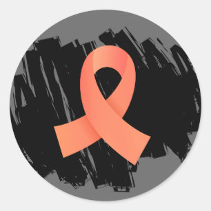 Adesivo Fita De Pêssego Do Cancer Uterino Com Escribble