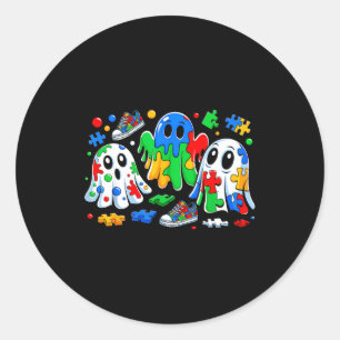 Adesivo Fita de Puzzle Colorido de Fantasma de Halloween C