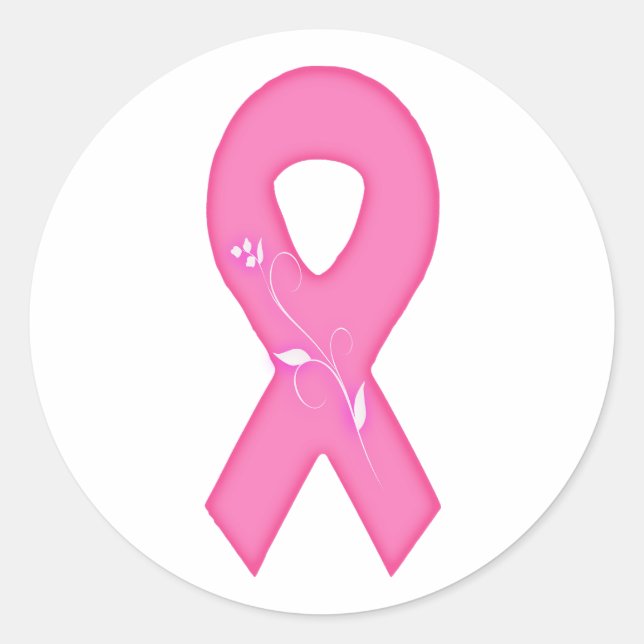 Adesivo Fita De Sensibilização Do Cancer Com Flor (Frente)