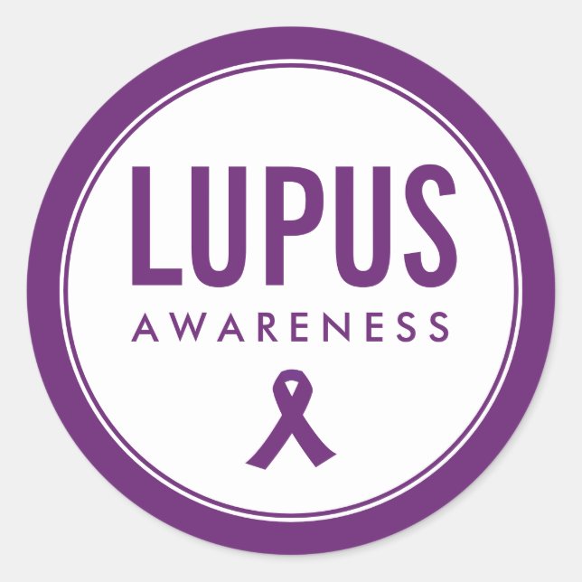 Adesivo Fita de Sensibilização do Lupus Roxo (Frente)