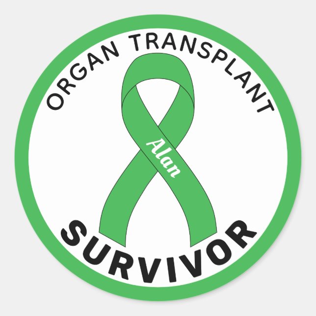 Adesivo Fita de Transplante de Órgão Branco (Frente)