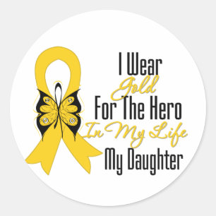 Adesivo Fita do cancer da infância meu herói minha filha
