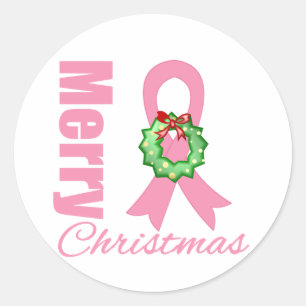 Adesivo Fita do Feliz Natal da consciência do cancro da