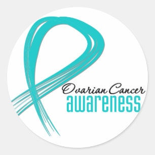 Adesivo Fita do Grunge da consciência do câncer de ovár