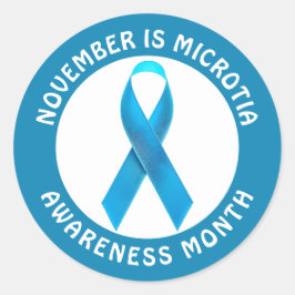 Adesivo Fita do Mês de Conscientização Microtia Azul