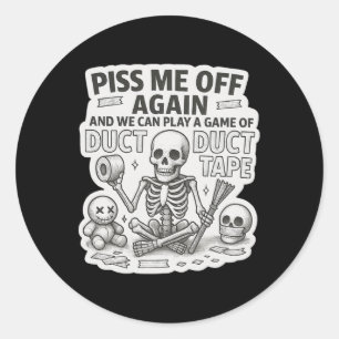 Adesivo Fita Duct Skeleton Engraçado Halloween Sarcástico