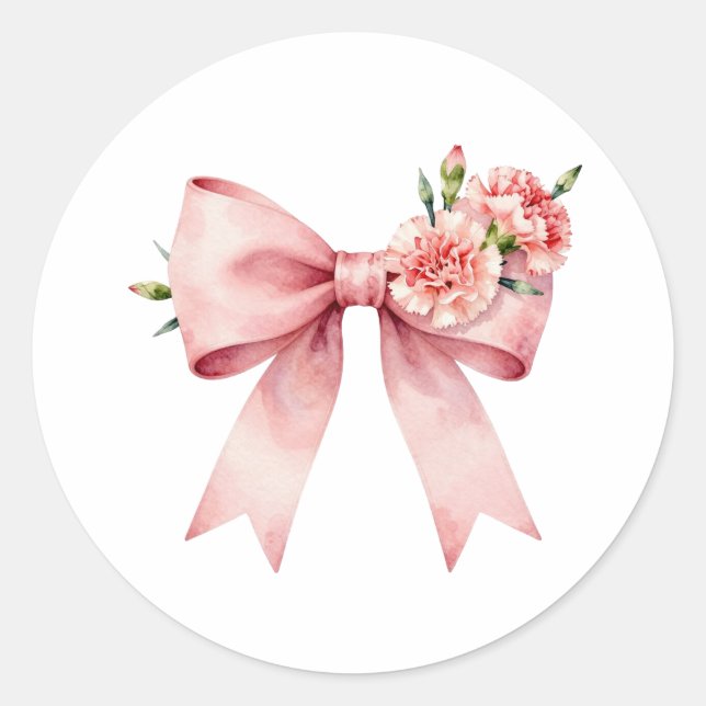Adesivo Fita e Flores Coquette Rosa (Frente)
