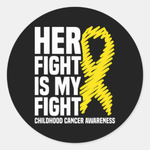 Adesivo Fita Her Fight Is My Fight Câncer Infantil Conscie