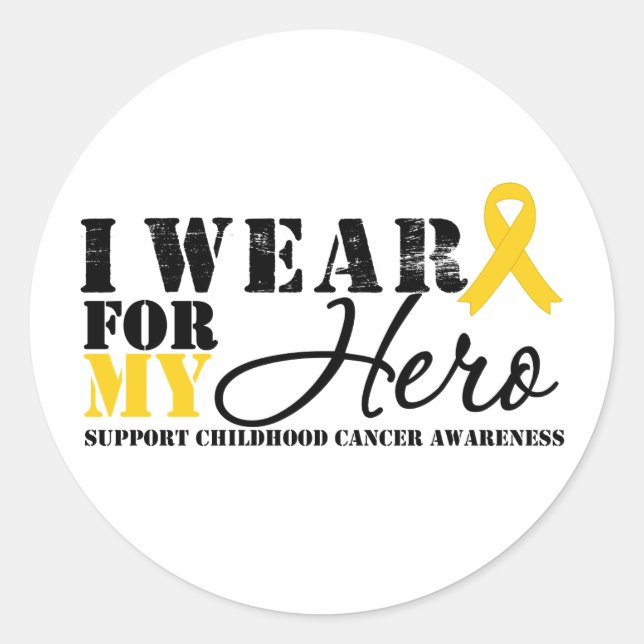 Adesivo Fita Hero do Cancer da Infância (Frente)