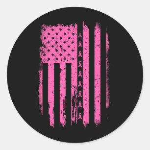 Adesivo Fita Rosa Brisa Americana Flag Usa Bream Cancer Aw