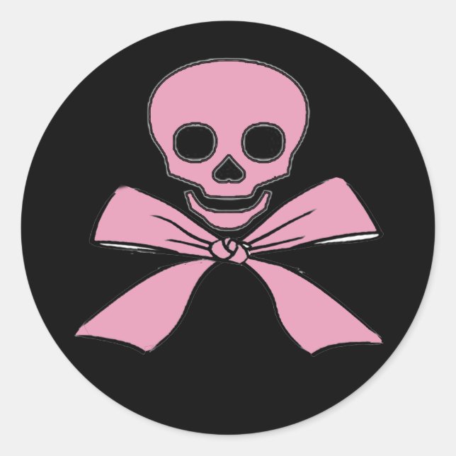 Adesivo Fita Rosa Brisa Jolly Roger Girl Pirata Stickers (Frente)