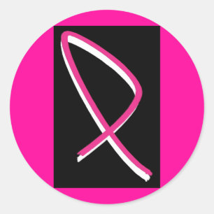 Adesivo Fita Rosa de Consciência do Cancer da Mama I