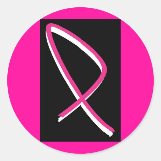 Adesivo Fita Rosa de Consciência do Cancer da Mama I