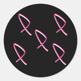 Adesivo Fita Rosa de Consciência do Cancer da Mama II