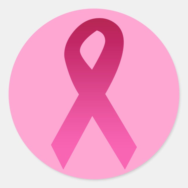 Adesivo Fita rosa de reconhecimento do cancer da mama (Frente)