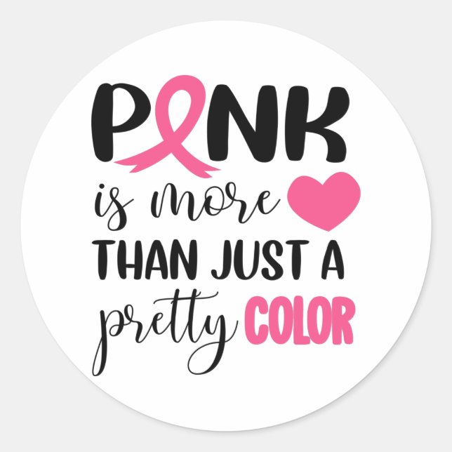 Adesivo Fita rosa de sensibilização do Cancer (Frente)