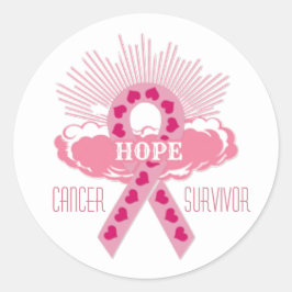 Adesivo Fita Rosa Dos Sobreviventes de câncer De Esperança