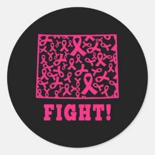 Adesivo Fita Rosa Fita Wyoming Wing Estado Cancer Luta Con