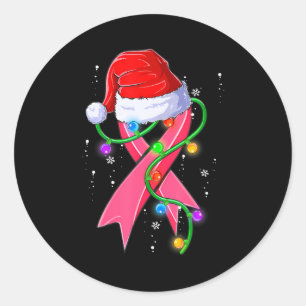 Adesivo Fita rosa Santa Hat de Natal Cancer