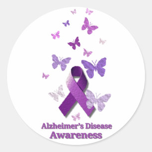 Adesivo Fita roxa da consciência: Doença de Alzheimer