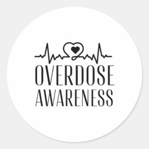 Adesivo Fita Roxa de Consciência sobre Overdose Vício Recu