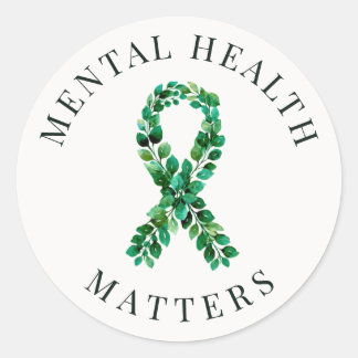 Adesivo Fita Verde de Saúde Mental Personalizada Estética