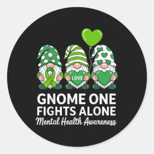 Adesivo Fita Verde Gnomo Um Combate Sozinha Saúde Mental