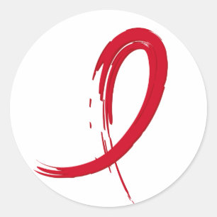 Adesivo Fita vermelha A4 do AIDS