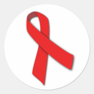 Adesivo Fita vermelha da solidariedade das pessoas que