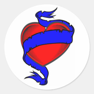 Adesivo fita vermelha do coração