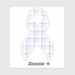 Adesivo Fita Xadrez Lavanda de Conscientização do Linfoma