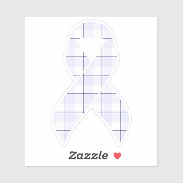 Adesivo Fita Xadrez Lavanda de Conscientização do Linfoma  (Folha)