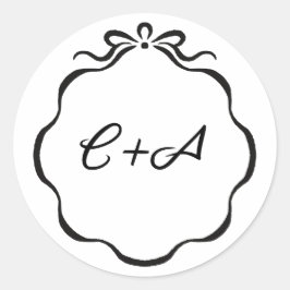 Adesivo Fitas com tinta e inicializações de Arco Casamento
