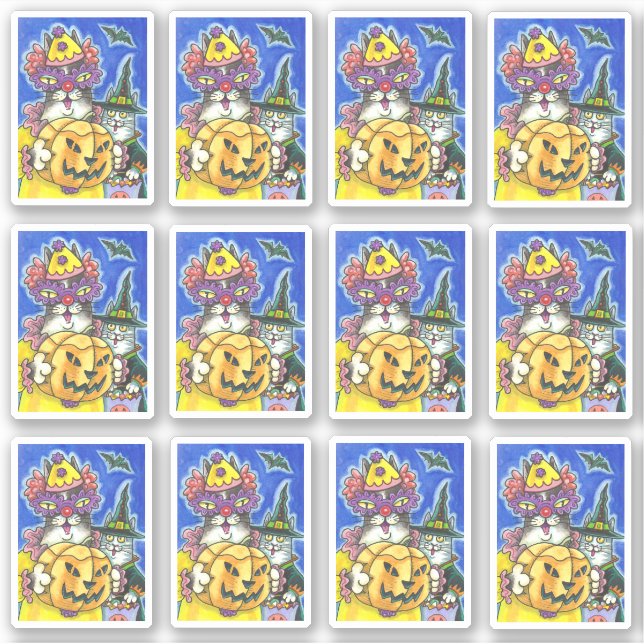 ADESIVO FITZ HALLOWEEN GATS TRICK OU TREAT (Frente)