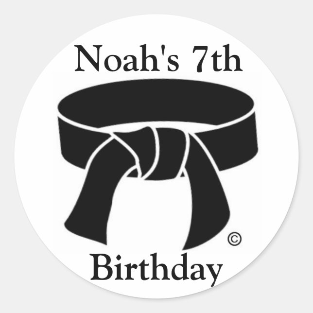 Adesivo Fixadores de Cinturão Preto de Artes Marciais Pers (Frente)