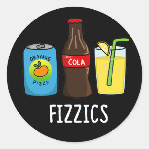 Adesivo Fizzics Engraçado Fizzy Cola Bebe Pun Dark BG