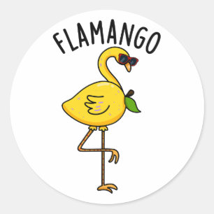 Adesivo Fla-mango Funny Flamingo Pun